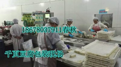 春秋千頁豆腐設(shè)備使用現(xiàn)場